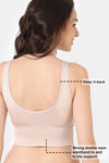 Zivame Double Layered Non Wired 3/4Th Coverage Bra Top With Removable Cookies - Peach Whip — thumbnail 6